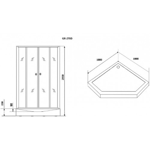 Grossman Душевая кабина 100x100 GR-270D