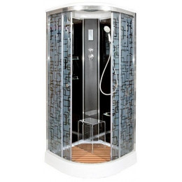 DTO Душевая кабина BМ1590 BLACK с электрикой