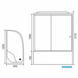 Royal Bath Душевая кабина RB 8120BK1-T-CH-L