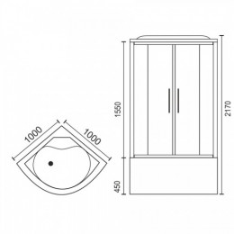 Royal Bath Душевая кабина RB 100BK3-WC