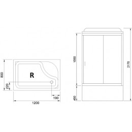 Royal Bath Душевая кабина RB8120BP5-WT-R