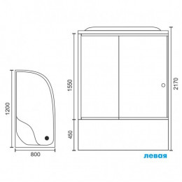 Royal Bath Душевая кабина RB 8120BK2-T-L