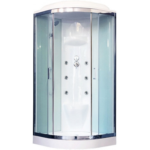 Royal Bath Душевая кабина RB 100HK7-WT-CH (белое/прозрачное стекло)