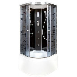 DTO Душевая кабина BМ4590 BLACK с электрикой и гидромассажем