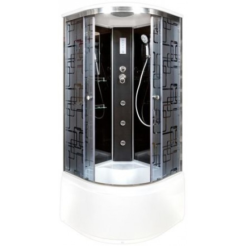 DTO Душевая кабина BМ4590 BLACK с электрикой и гидромассажем