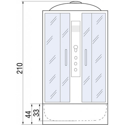 River Душевая кабина DESNA 120/90/46 MT R