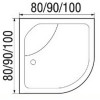 River Душевая кабина Nara 90/44 MT Б/К