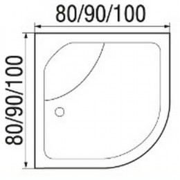 River Душевая кабина Nara 90/44 MT Б/К