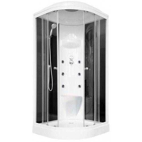 Royal Bath Душевая кабина RB 90HK7-BT (черное/прозрачное стекло)