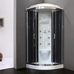 Royal Bath Душевая кабина RB 90HK7-BT (черное/прозрачное стекло)