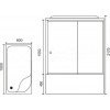 Royal Bath Душевая кабина 100/80 BP RB8100BP1-M-R с высоким поддоном