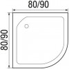 River Душевая кабина NARA Light 90/15 МТ Б/К
