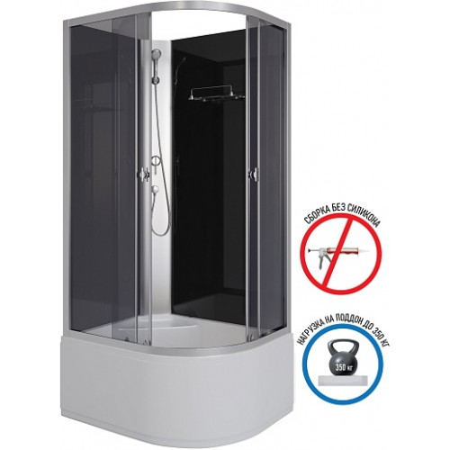 Niagara Душевая кабина Eco E100/80/40L/TN/BK