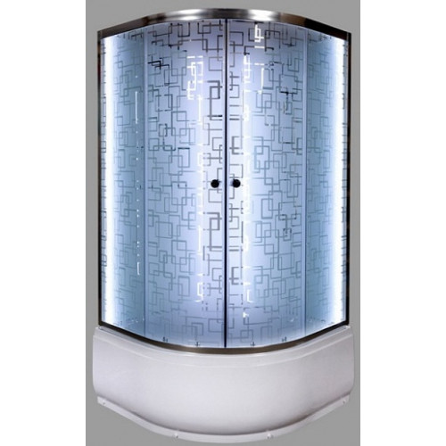 DTO Душевая кабина ЕМ4510 N (без крыши) LED с гидромассажем