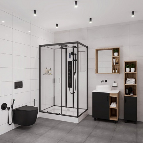 Niagara Душевая кабина NG- 6912-01GQL BLACK