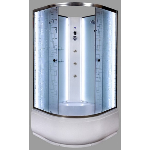 DTO Душевая кабина ЕМ4590 N (без крыши) LED с гидромассажем