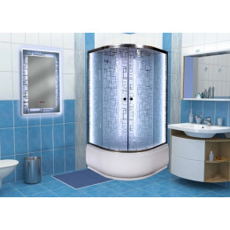 DTO Душевая кабина ЕМ4590 N (без крыши) LED с гидромассажем