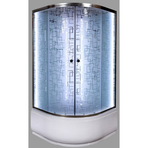 DTO Душевая кабина ЕМ4590 N (без крыши) LED с гидромассажем