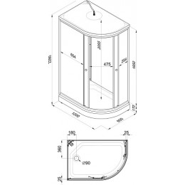 Triton Душевая кабина Коралл А 120x80 L