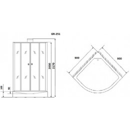 Grossman Душевая кабина 90x90 GR-251