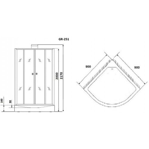 Grossman Душевая кабина 90x90 GR-251