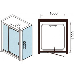 WeltWasser Душевая кабина Maine 100/100 L