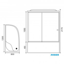Royal Bath Душевая кабина RB 8120BK3-BT-CH-L