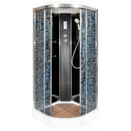 DTO Душевая кабина BМ1510 BLACK с электрикой
