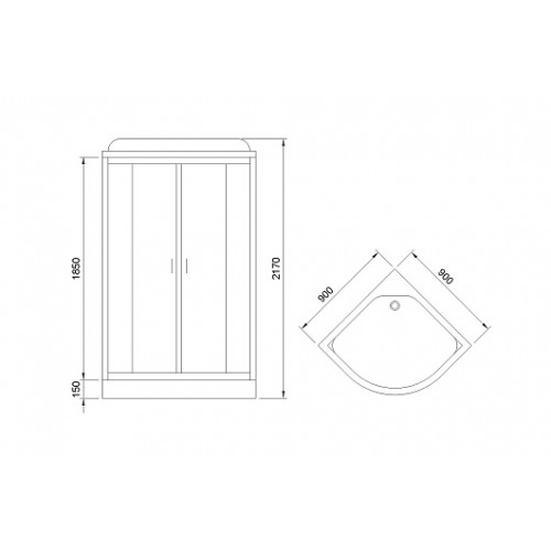Royal Bath Душевая кабина RB90HK5-WT