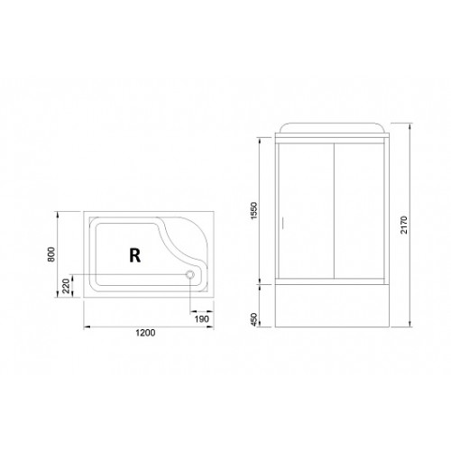 Royal Bath Душевая кабина RB 8120BP3-WT-CH-R