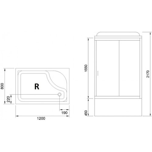Royal Bath Душевая кабина RB8120BP5-WC-R