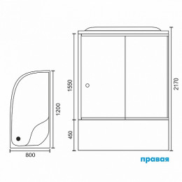 Royal Bath Душевая кабина RB 8120BK1-M-CH-R