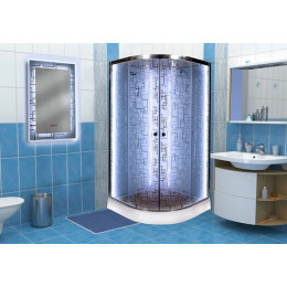 DTO Душевая кабина ЕМ1580 N (без крыши) LED-подсветкой и гидромассажем
