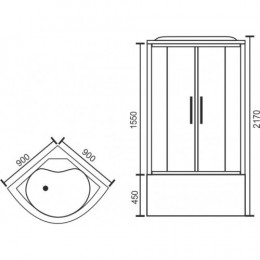 Royal Bath Душевая кабина RB 90BK2-T