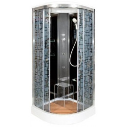 DTO Душевая кабина BМ1590 BLACK с гидромассажем