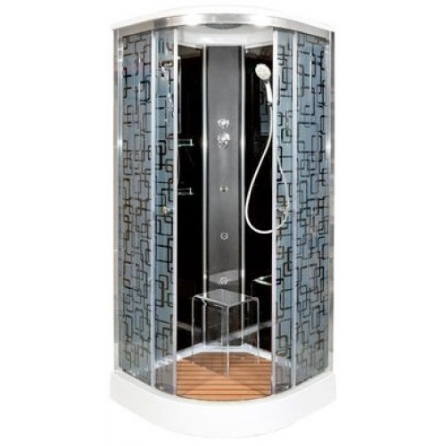 DTO Душевая кабина BМ1590 BLACK с гидромассажем