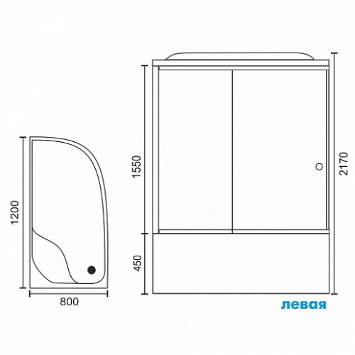 Royal Bath Душевая кабина RB 8120BK2-M-CH-L