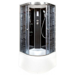 DTO Душевая кабина BМ4590 BLACK с электрикой