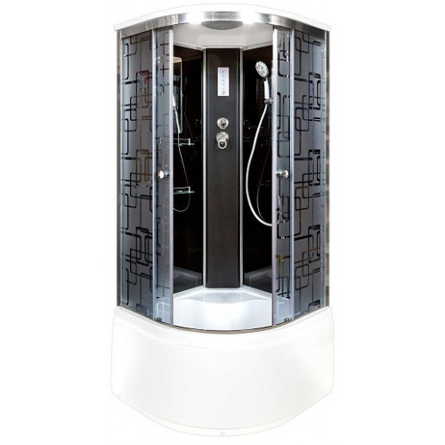 DTO Душевая кабина BМ4590 BLACK с электрикой