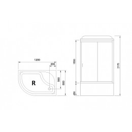 Royal Bath Душевая кабина RB8120BK5-BT-CH-R