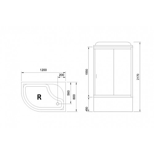Royal Bath Душевая кабина RB8120BK5-WT-R