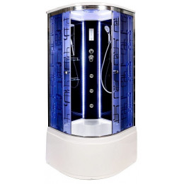DTO Душевая кабина BМ4590 LED BLACK с гидромассажем