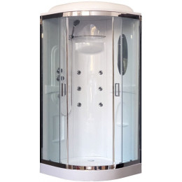 Royal Bath Душевая кабина RB 90HK2-T-CH прозрачное стекло