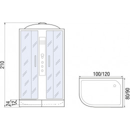 River Душевая кабина DESNA 100/80/26 MT R