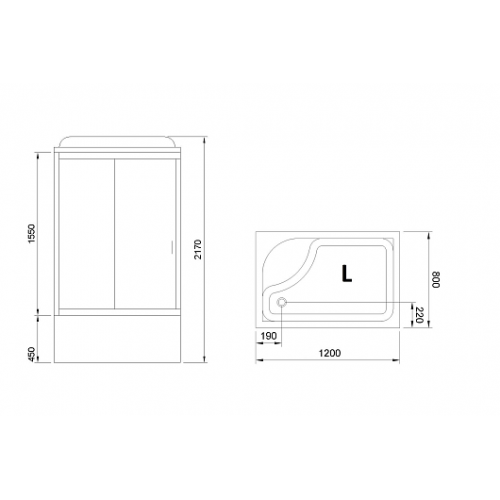 Royal Bath Душевая кабина RB 8120BP5-WT-CH-L