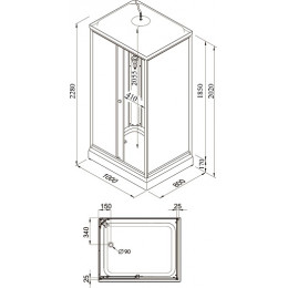 Triton Душевая кабина Квадро А 100x80