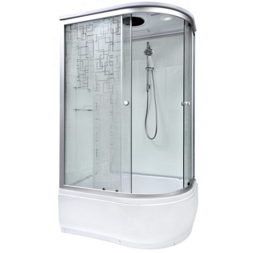 DTO Душевая кабина ЕМ4512 L с электрикой и гидромассажем
