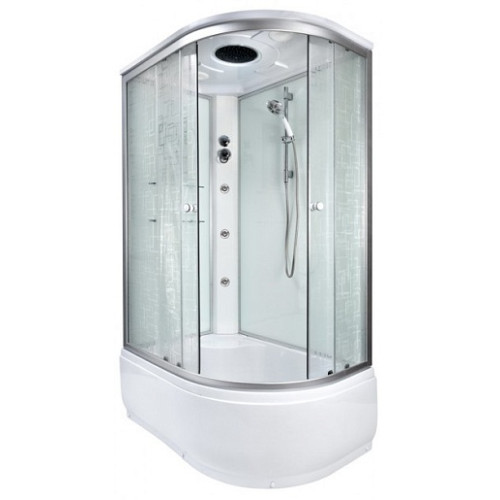 DTO Душевая кабина ЕМ4512 L с электрикой и гидромассажем