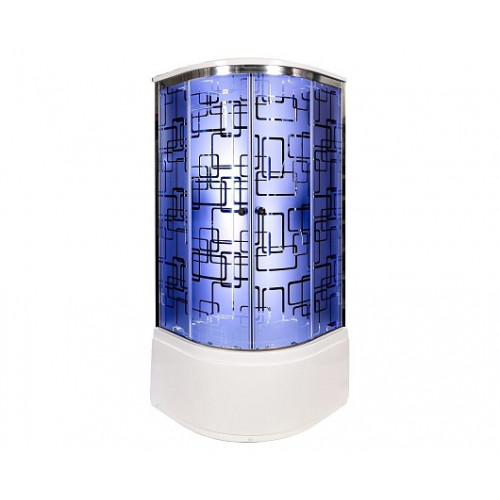 DTO Душевая кабина BМ4510 LED BLACK с гидромассажем