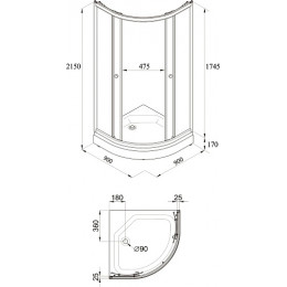 Triton Душевая кабина Риф А 90x90